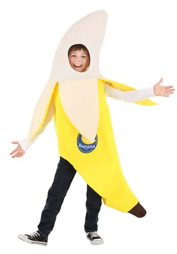 Fun Adult Banana Body Suit Costume Yellow Fruit Unisex Outfit One