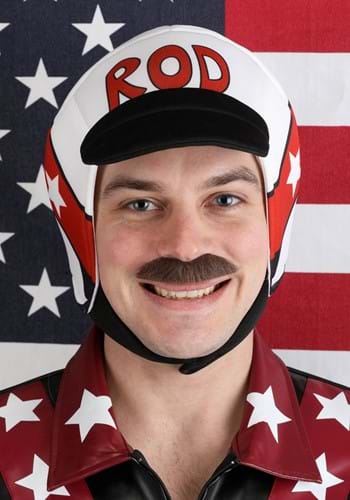 Hot Rod Adult Hero Helmet & Moustache Costume Kit | Movie Accessories