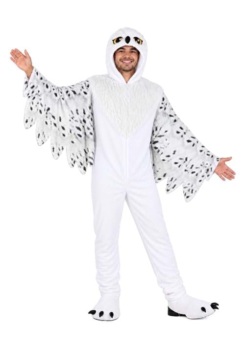 Adult Plush White Owl Costume New Main