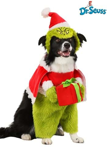 Halloween/Christmas Funny Pet Dog/Cat Santa Claus Carry Christmas Present  Costume Pet Dog Party Jumpsuit Clothes