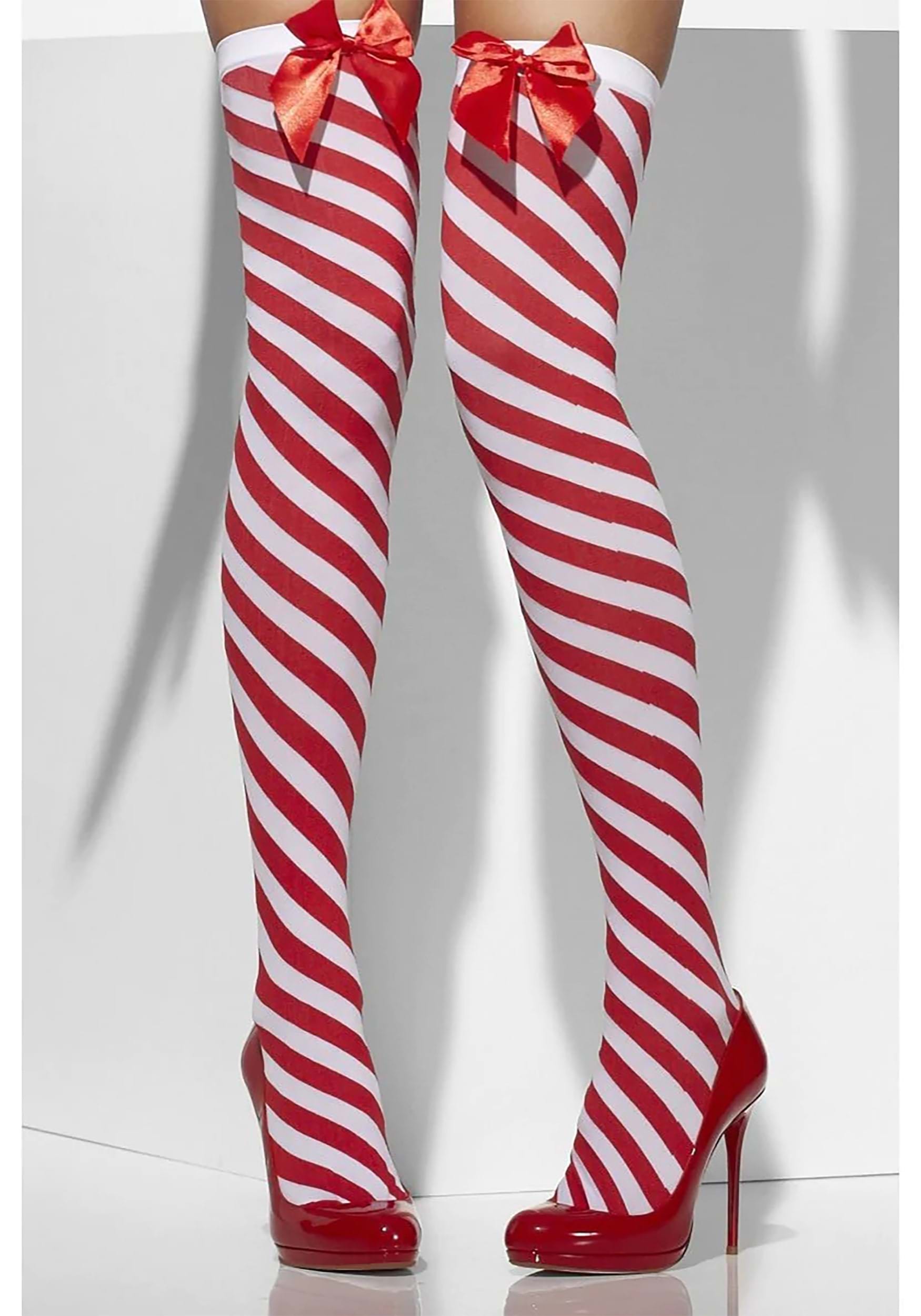 Smiffys Striped Tights Red And White : : Toys & Games