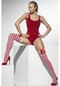 Candy Cane Striped Thigh High Stockings Alt 1