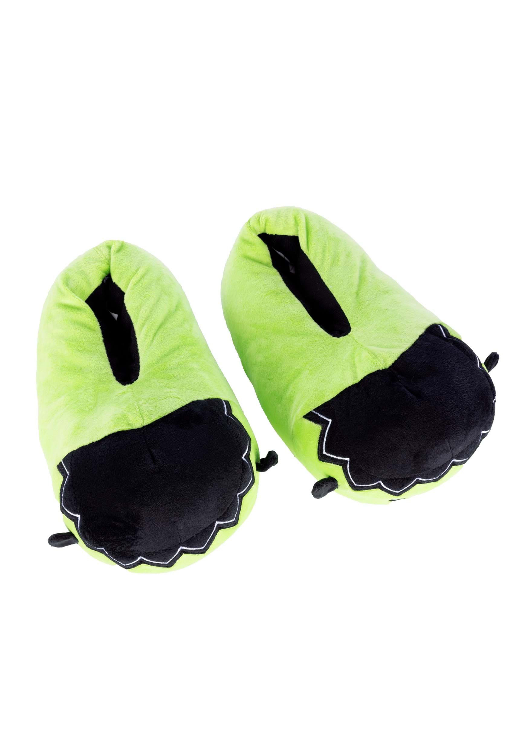 Adult Green Frankenstein Slippers