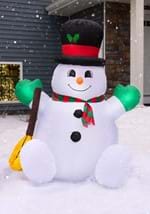 5FT Inflatable Light Up Happy Snowman Decoration--2
