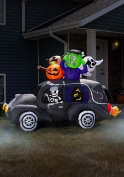 4FT Spooky Hearse Inflatable Decoration