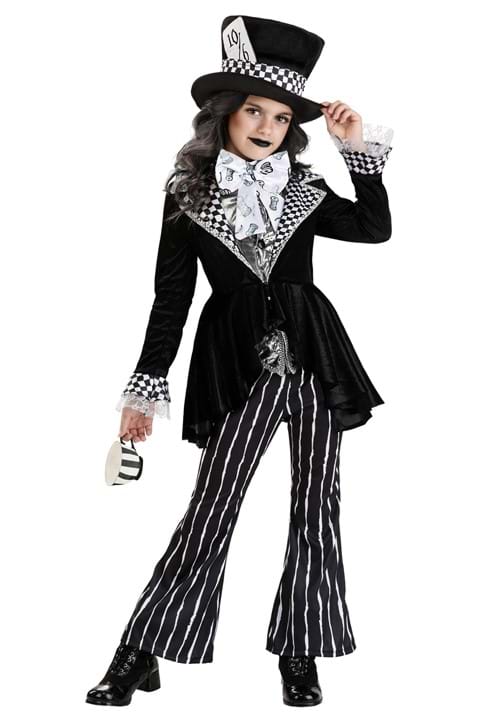 Kid's Deluxe Dark Mad Hatter Costume | Alice in Wonderland Costumes