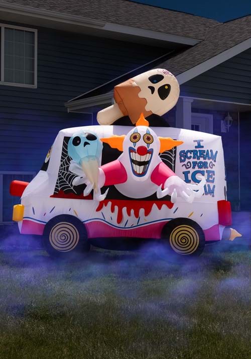 Sweet Shrieks Killer Clown Ice Cream Truck Inflatable new