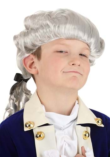 American Colonial Powdered Wig Child
