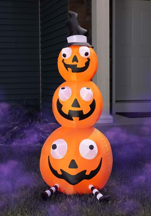 5FT Silly Stacked Jack-O-Lantern Inflatable Prop | Inflatable Decorations