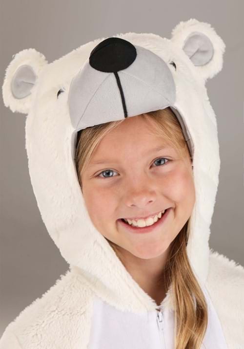 Kid's White Polar Bear Costume Onesie Bear Costumes