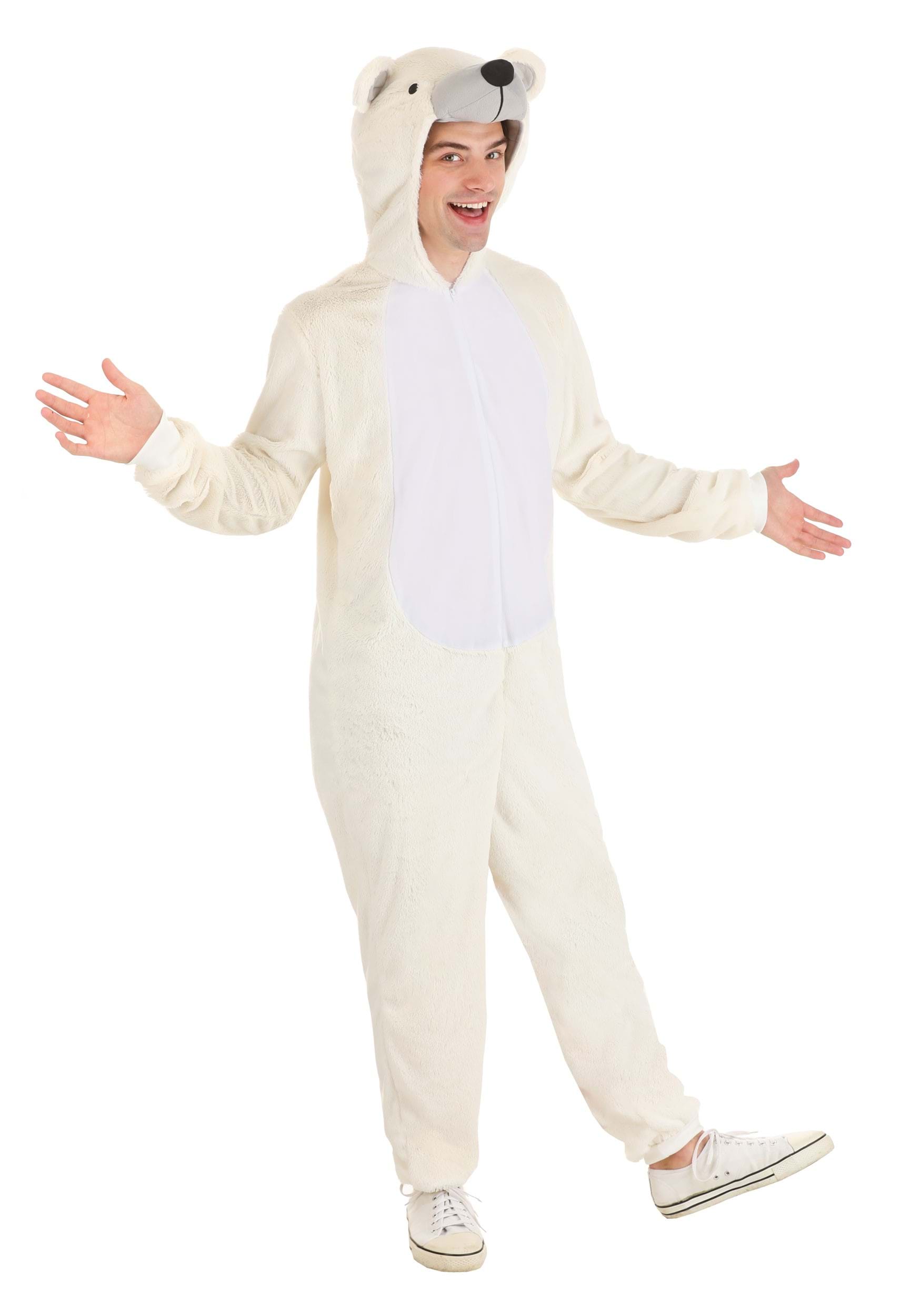 Adult White Polar Bear Costume Onesie , Bear Costumes