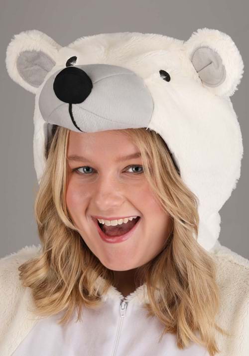 Plus Size White Polar Bear Adult Costume Onesie Bear Costumes