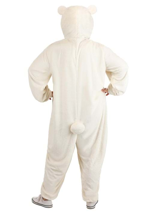 Plus Size White Polar Bear Adult Costume Onesie | Bear Costumes