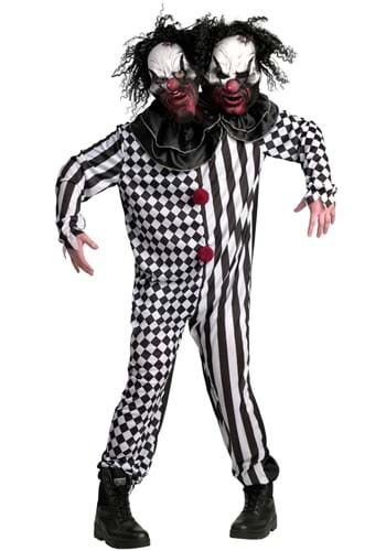 Adult Two Headed Clown Plus Size Costume