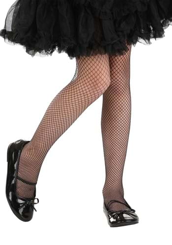 Girl's Black Fishnet Costume Stockings