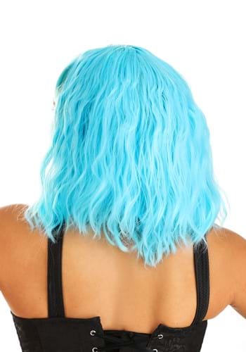 Adult Sky Blue Wavy Wig