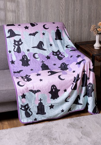 Pastel Halloween Comfy Blanket Throw | Halloween Blankets