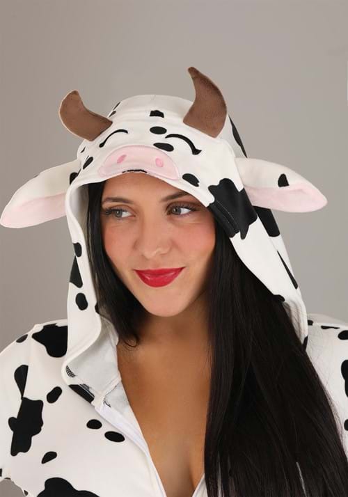 Tan Ranch Life Cow Romper with Side Zipper main image 1