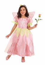 Girls Deluxe Rose Fairy Costume