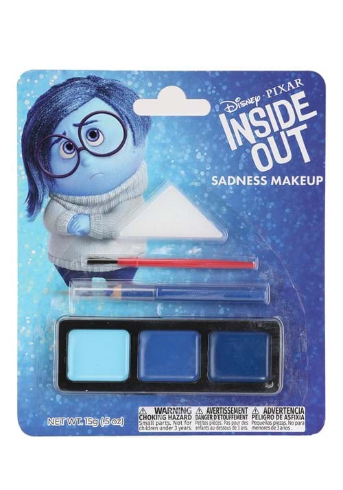 Women's Disney Inside Out Sadness Wig & Glasses Costume Accessory Kit
