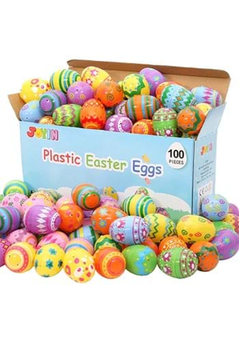 100 pcs 2.4" Printed Plastic Egg Shells