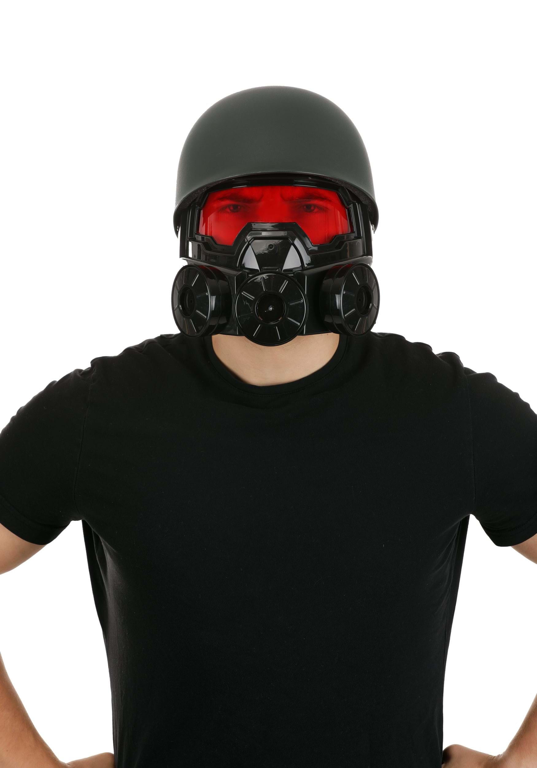 Adult Gas Mask Costume with Toy Respirator