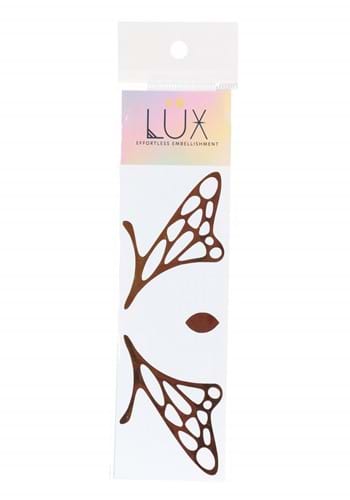 Holographic Monarch Wing Face Decals in Orange Ember | Costume Accessories
