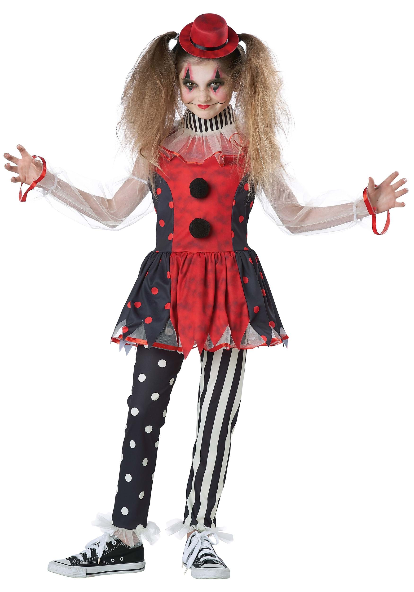 Creepy Vintage Clown Kid's Costume , Evil Clown Costumes
