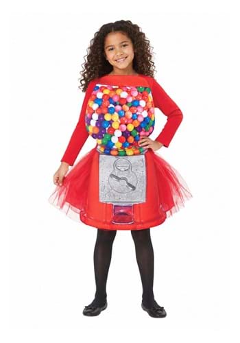 Girls Colorful Gumball Machine Costume Main 2