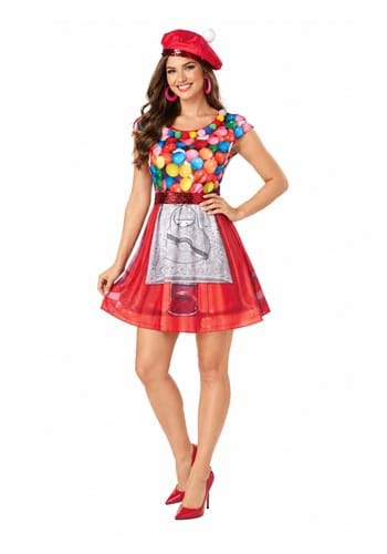 Adult Glamour Gumball Machine Costume Main 1