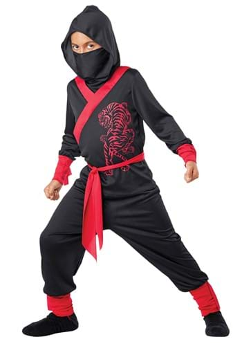 HalloweenCostumes.com Small Girl Guardian Ninja Costume for Girls,  Black/Brown