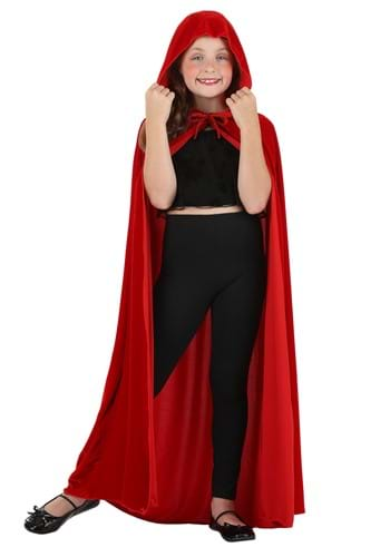 Kid's Red Velveteen Cape