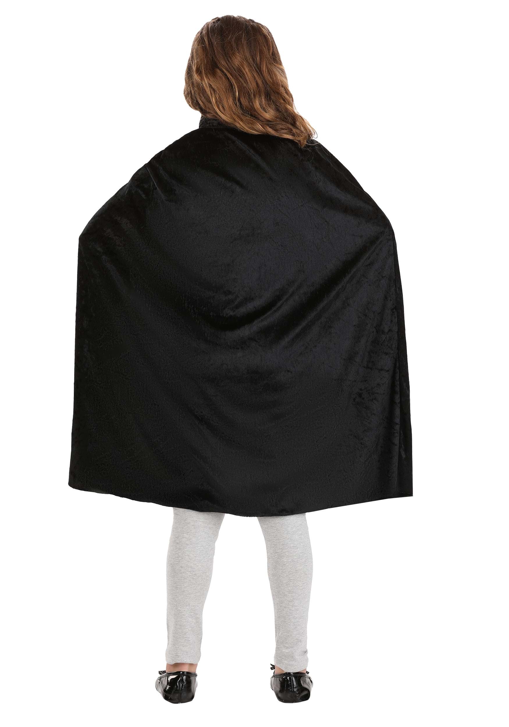 Black Velveteen Kid's Cape , Costume Capes