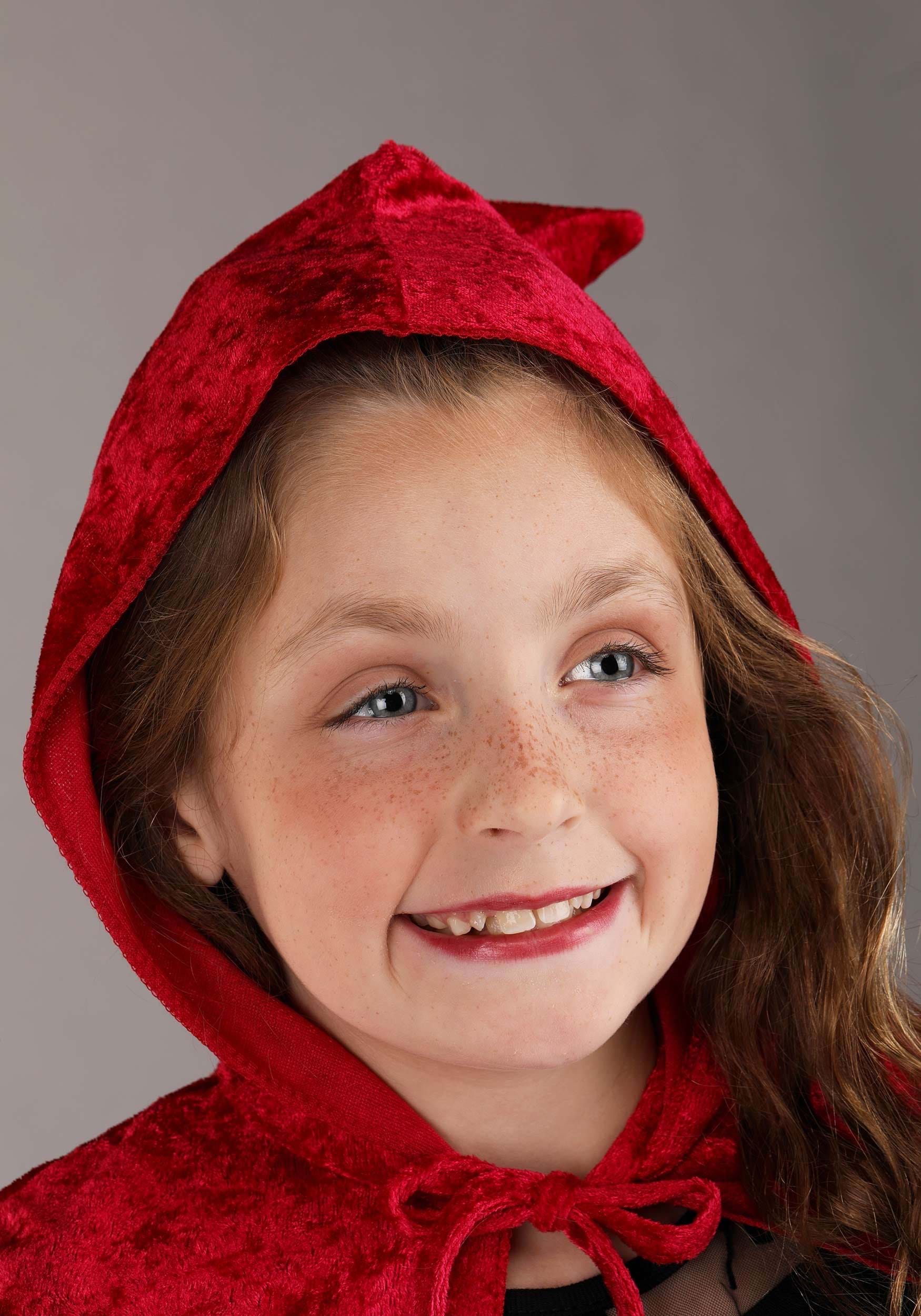 Red Velvet Hooded Kid's Cape , Costume Accessory Capes