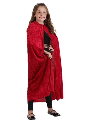 Kid's Velvet Red Hooded Cape | Costume Accessories