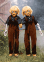 4FT Creepy Twin Boys Animatronic Decoration