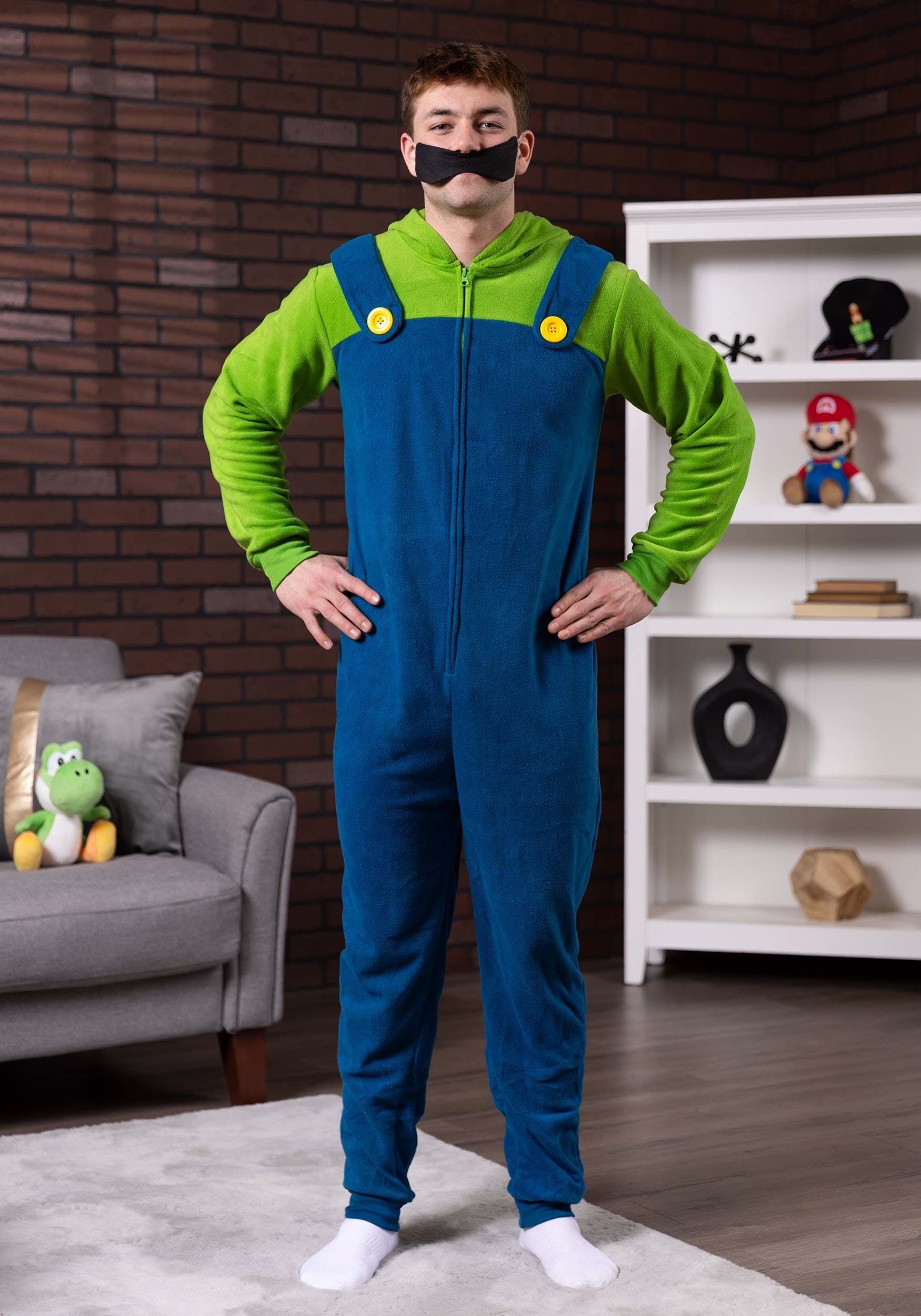 Luigi Unisex Microfleece Union Suit For Adults