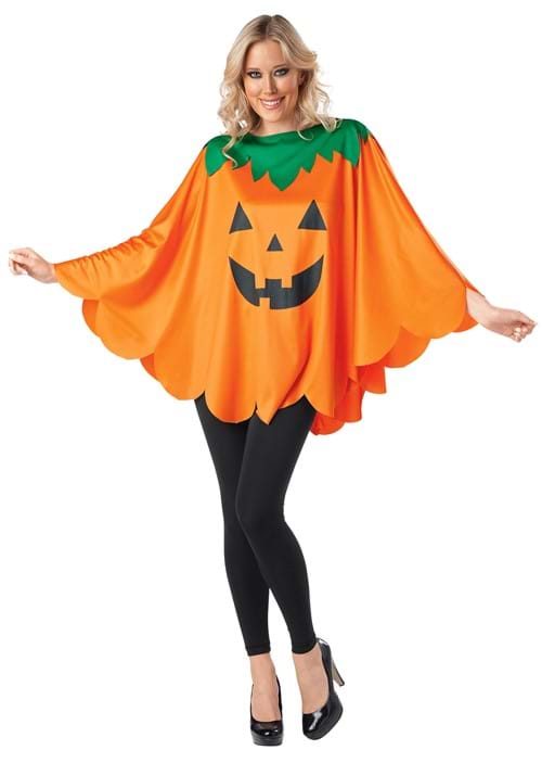 Adult Pumpkin Poncho Costume