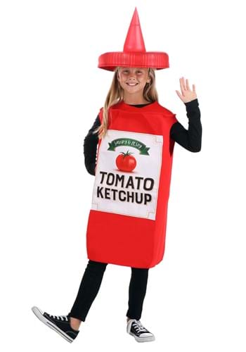 Kids Red Ketchup Bottle Costume