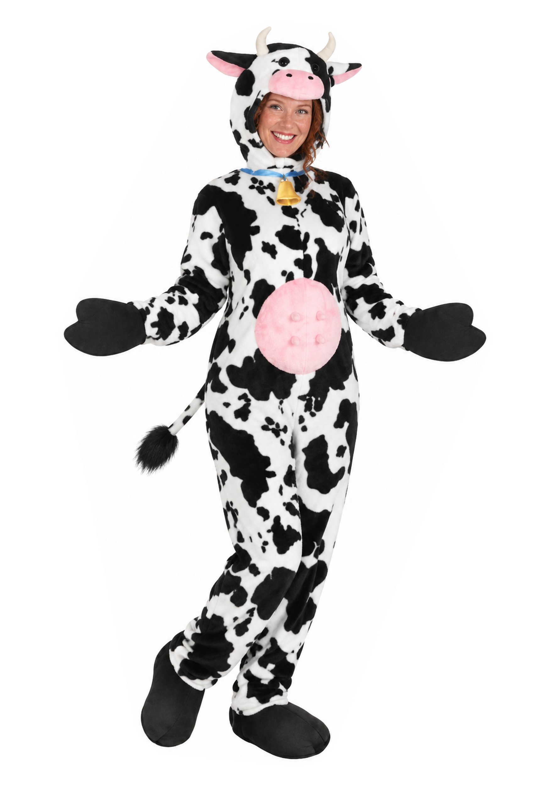Deluxe Plush Spotted Cow Adult Costume | Adult Animal Costumes