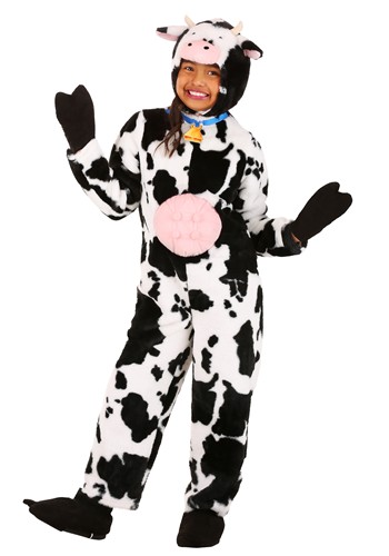 Kids Deluxe Plush Spotted Cow Costume Alt 1