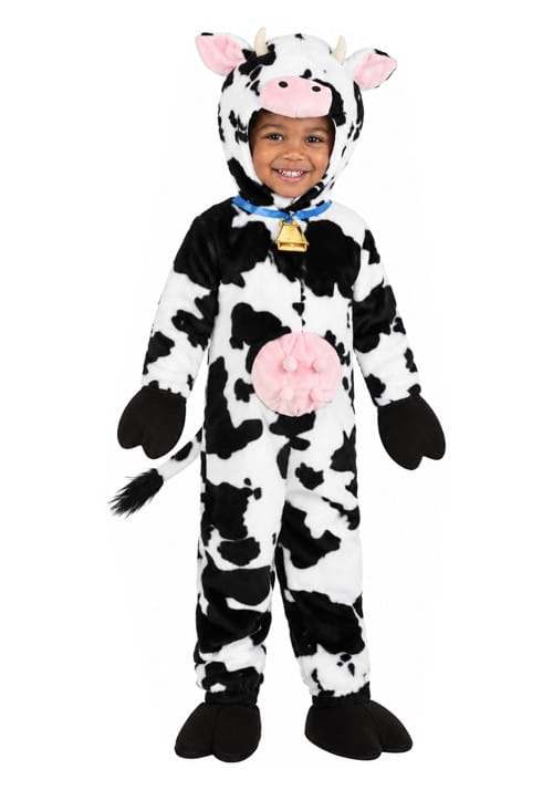 Toddler Deluxe Plush Spotted Cow Costume New Main