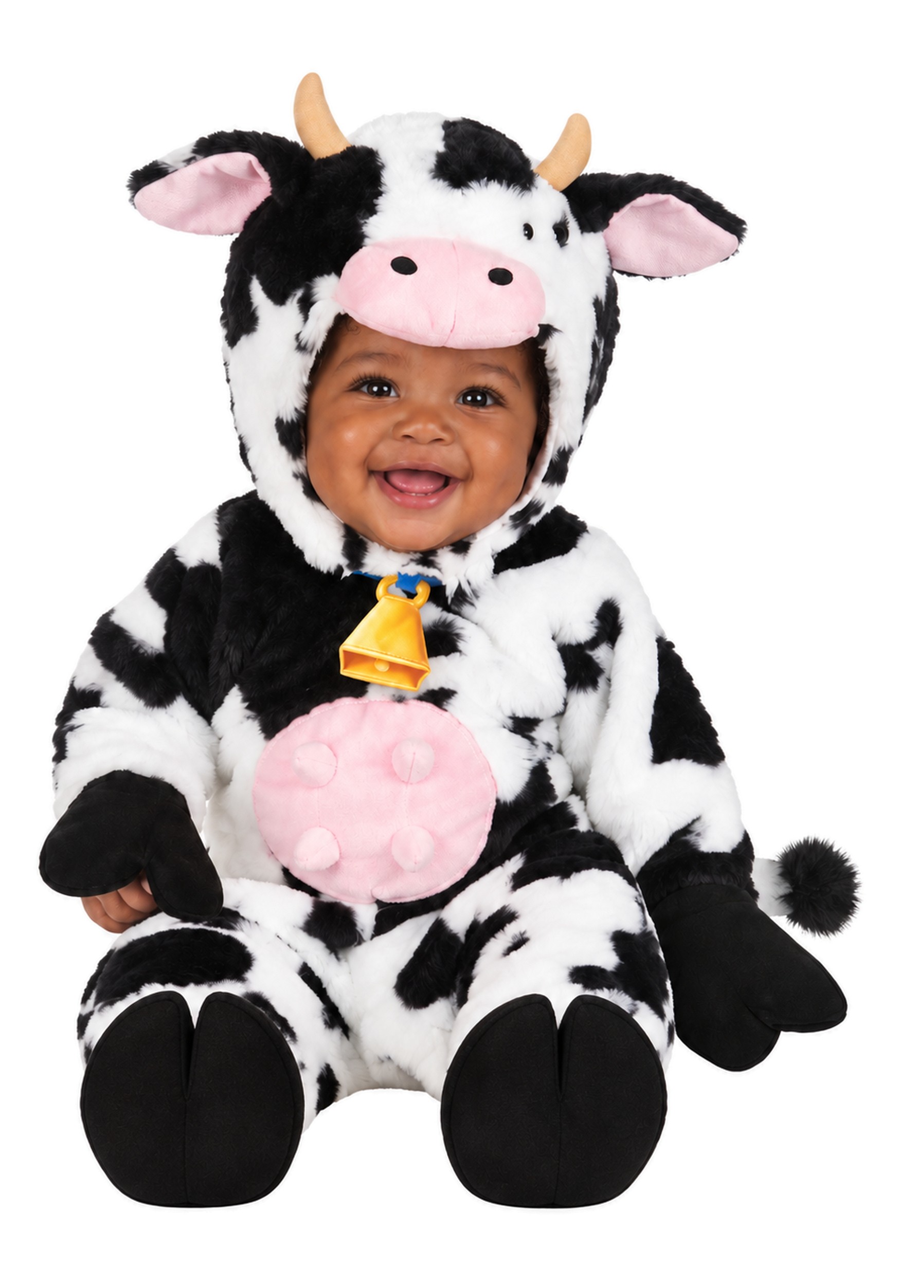 Deluxe Infant Plush Spotted Cow Costume | Infant Animal Costumes