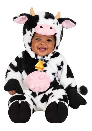 Infant Deluxe Plush Spotted Cow Costume New Main