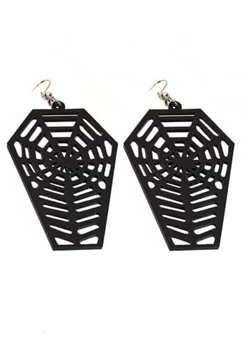 Spiderweb Coffin Earrings