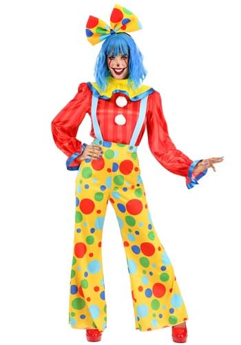Adult Posh Polka Dot Clown Costume