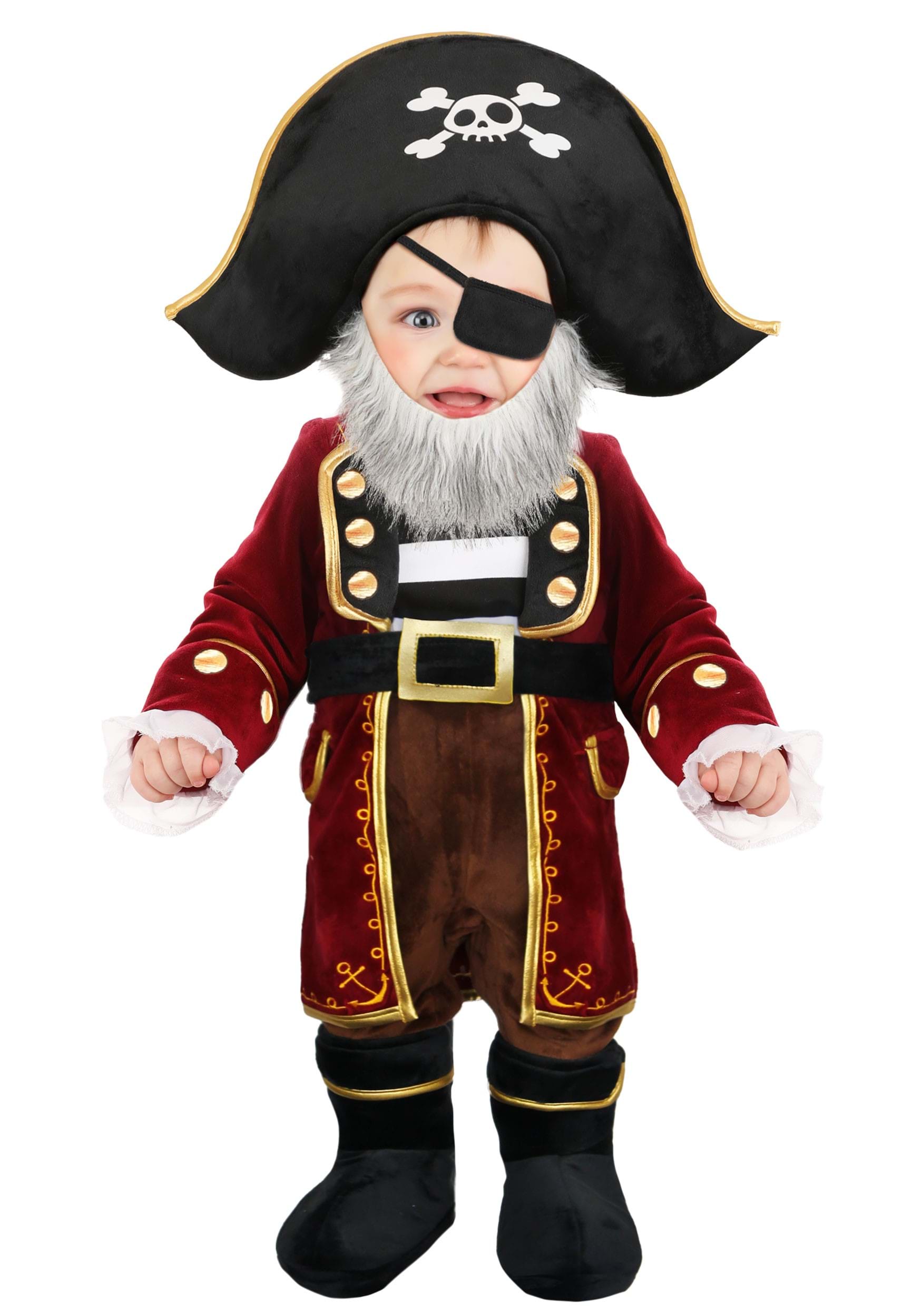 Infant Captain Cutie Pirate Costume For Boys , Infant Pirate Costumes