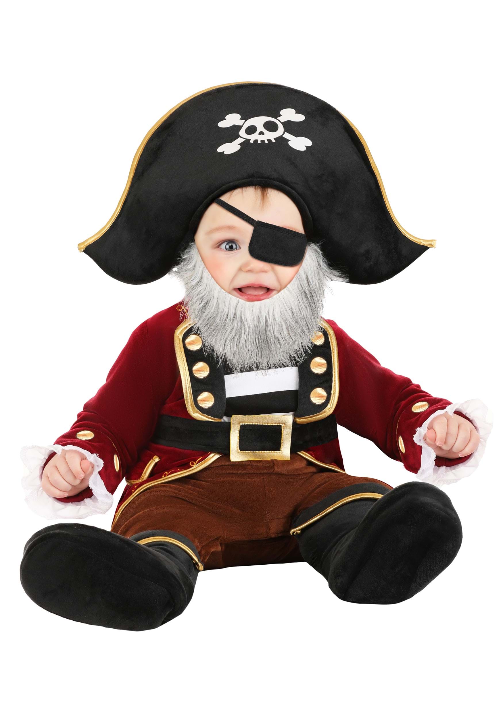 Infant Captain Cutie Pirate Costume For Boys , Infant Pirate Costumes