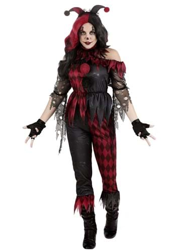 Adult Jinxed Jester Clown Costume
