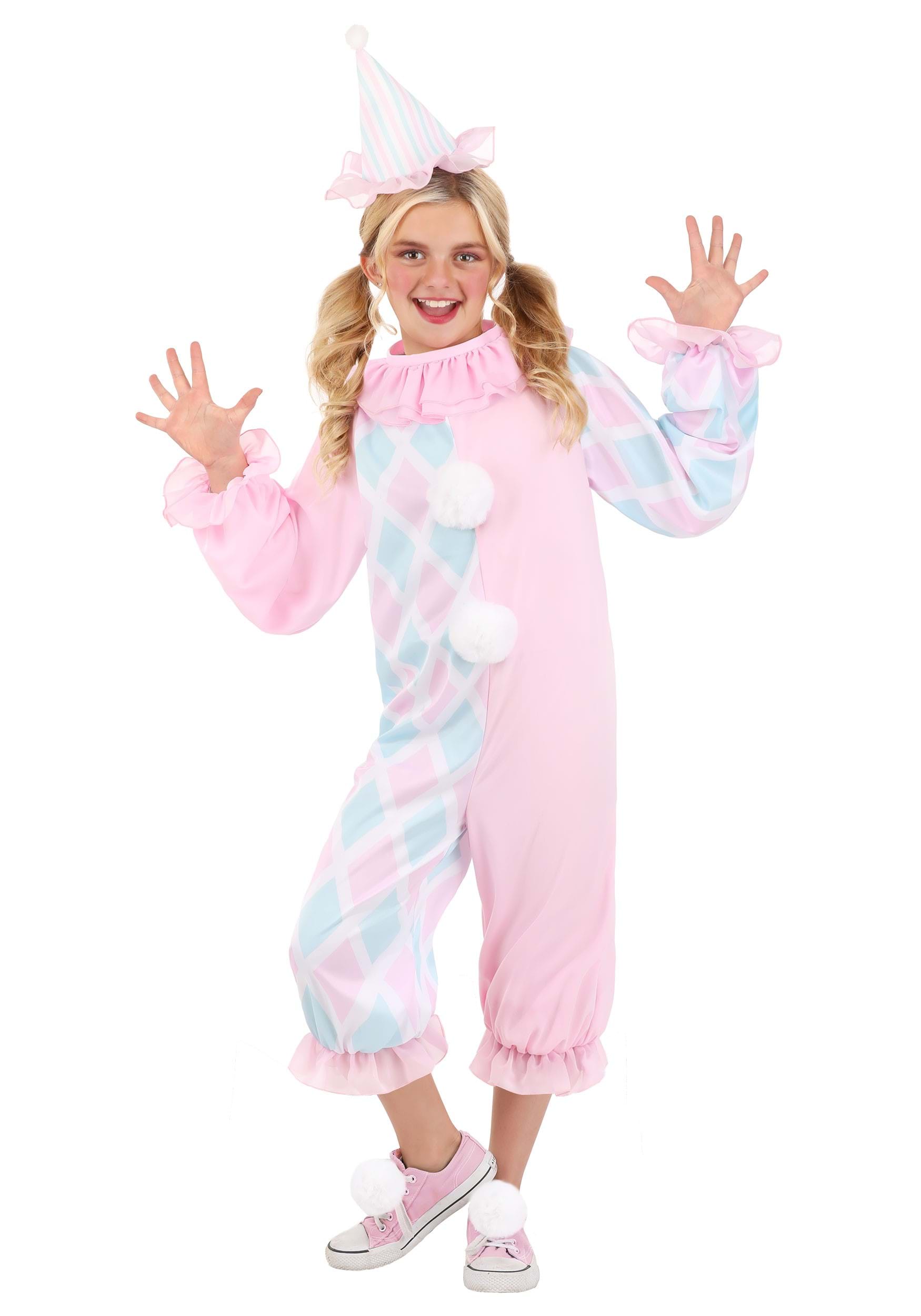 Pastel Pom Pom Clown Girl's Costume | Clown Costumes